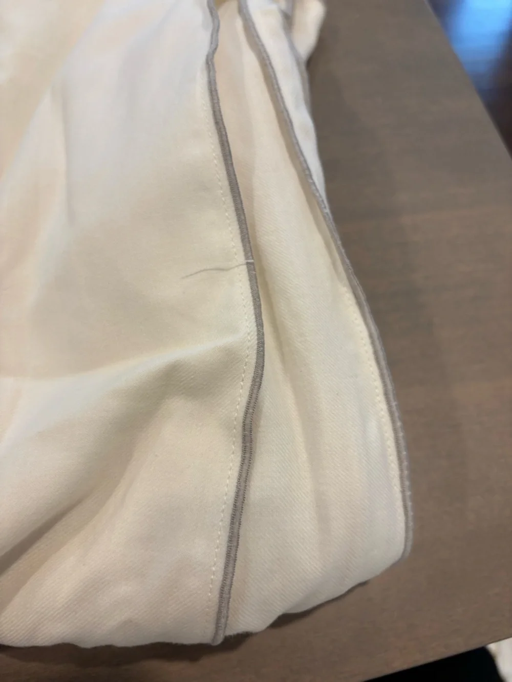 Boll & Branch Elysian Organic Cotton Cashmere Duvet Cover Full Queen Cream  NWOT